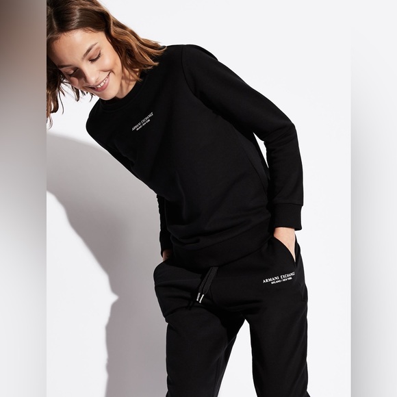 Armani Exchange Women Black Sweatshirt only - Picture 3 of 6